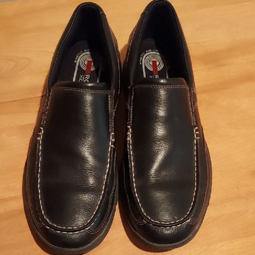 Rockport Black Leather Moccasin Loafers